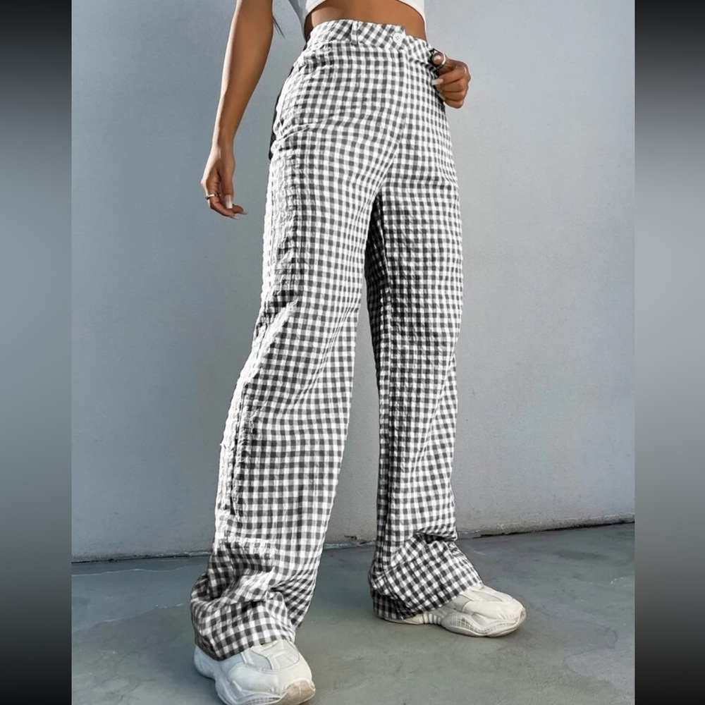 Black & White plaid trousers SHEIN